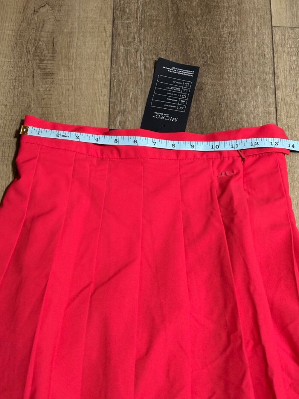NWT J.Lindeberg Adina Skirt Size Small Pleated Red - Picture 10 of 14